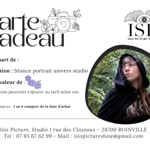 Carte Cadeau téléchargeable - Séance portrait Univers