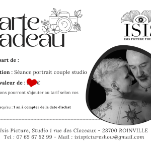 Titre Carte Cadeau téléchargeable - Séance portrait couple